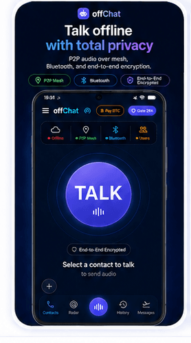 OffChat — mensagens offline por Bluetooth e malha P2P